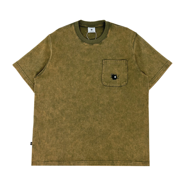 Stoned Wash Echinoidea Pocket Tee < Green >