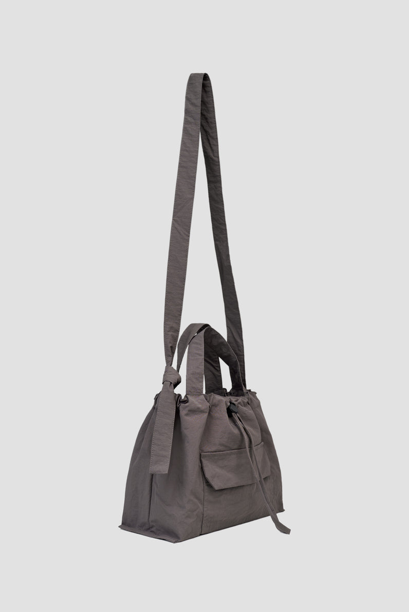 Small Classic Nylon Tote (Dark Grey)