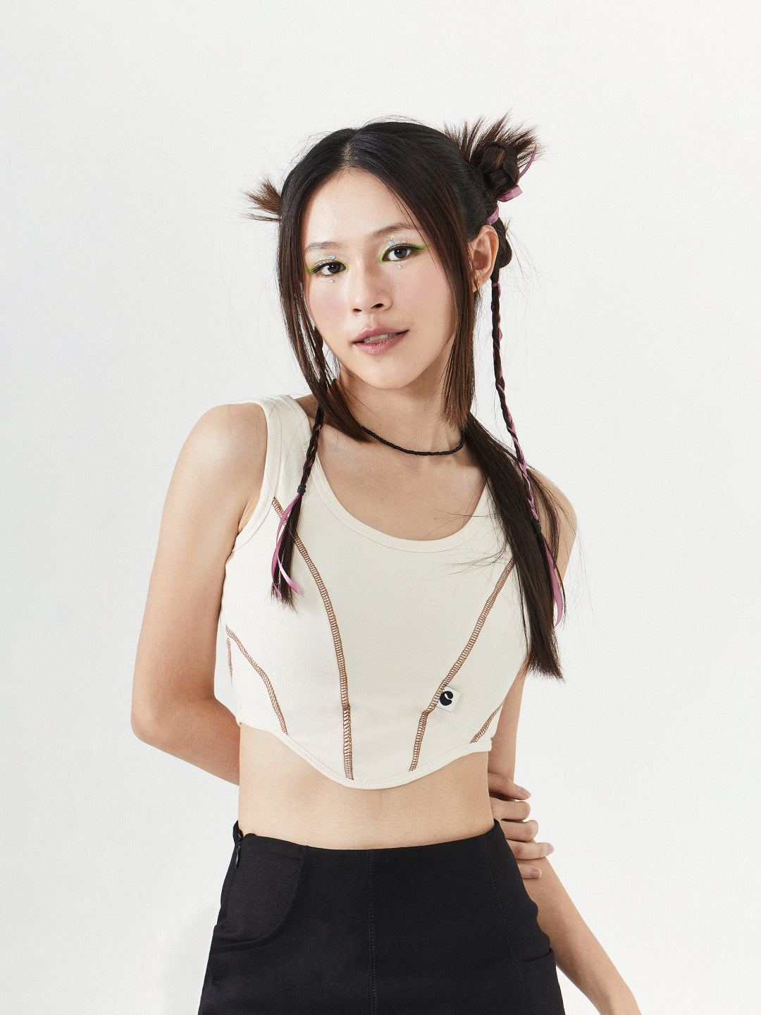 Ribbed Easy Corset Top | Pink