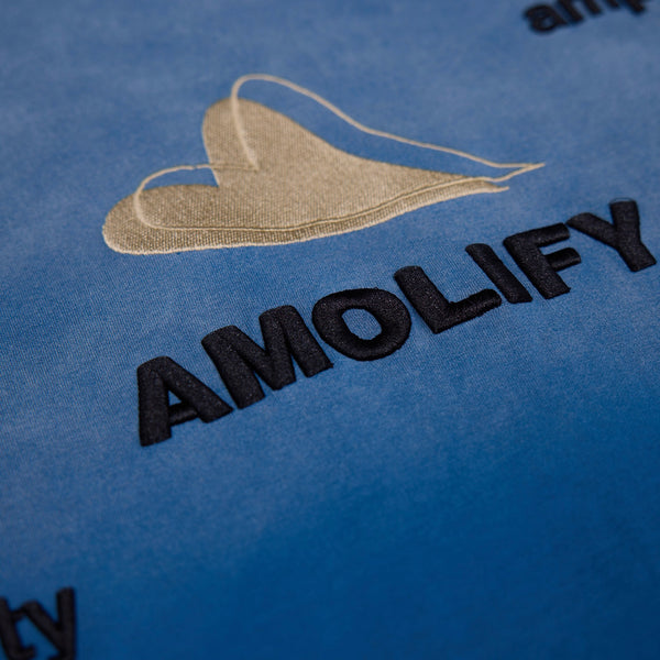 Asmolify Stoned Wash Tee < Blue >