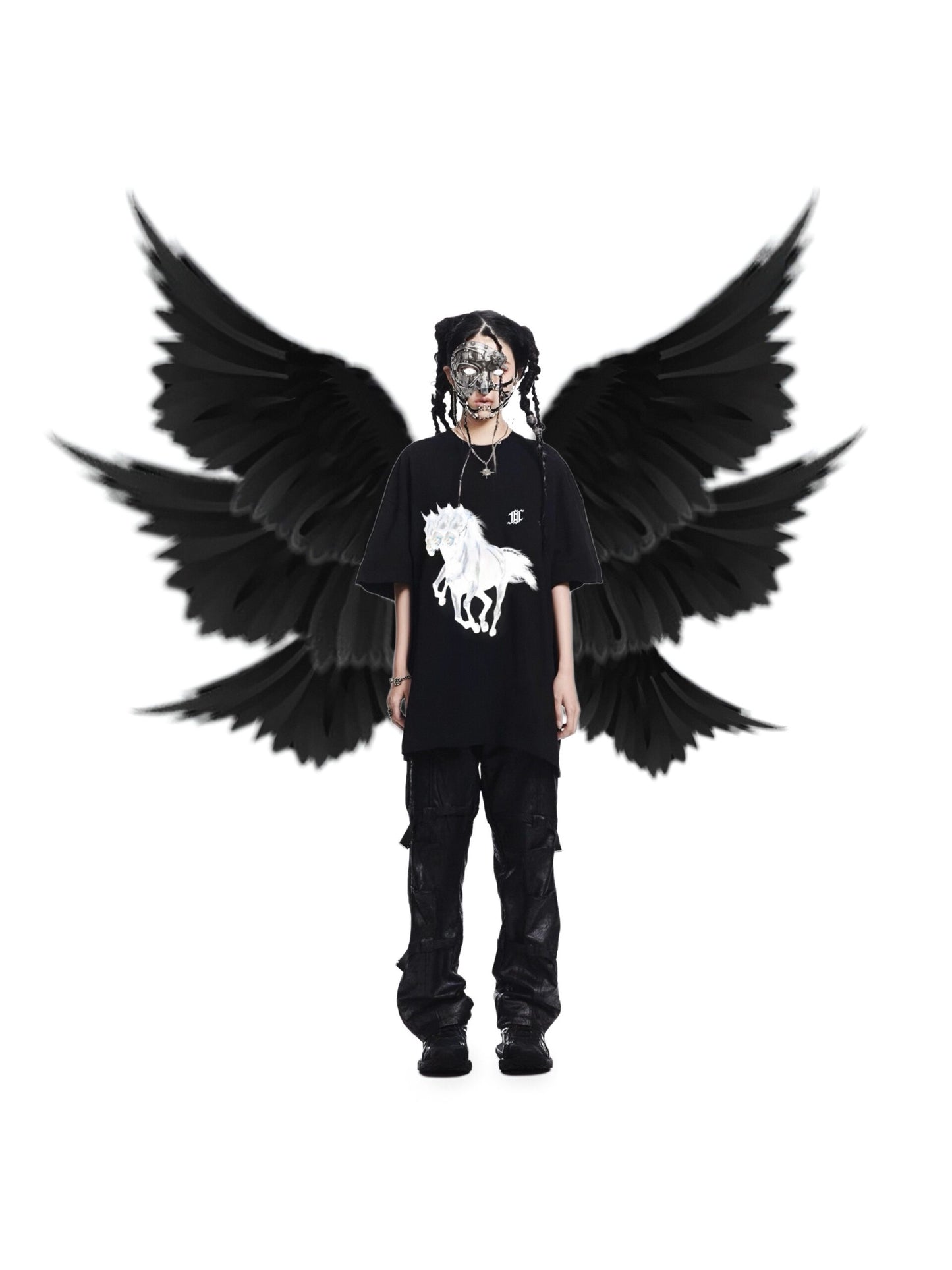 GHOST HORSE LOGO BLACK TEE