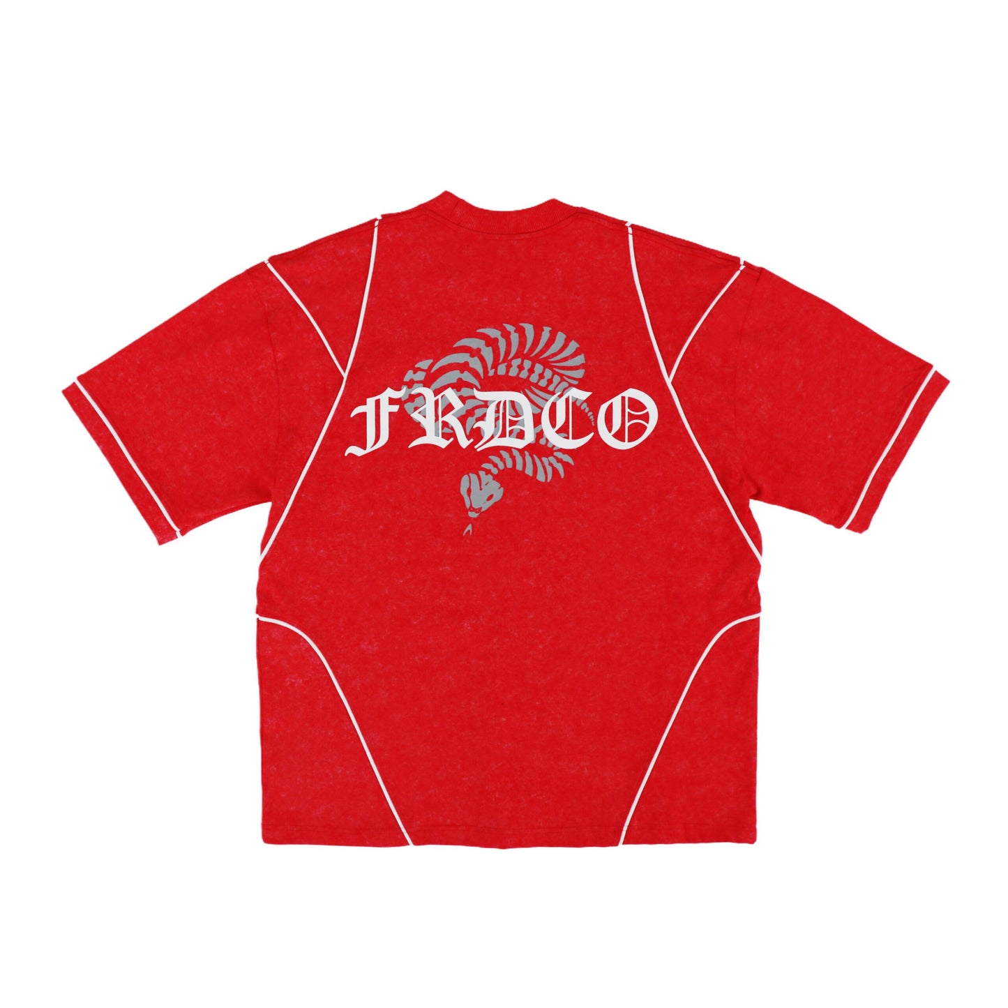 STONED SNAKE BONE WASHED RED TEE