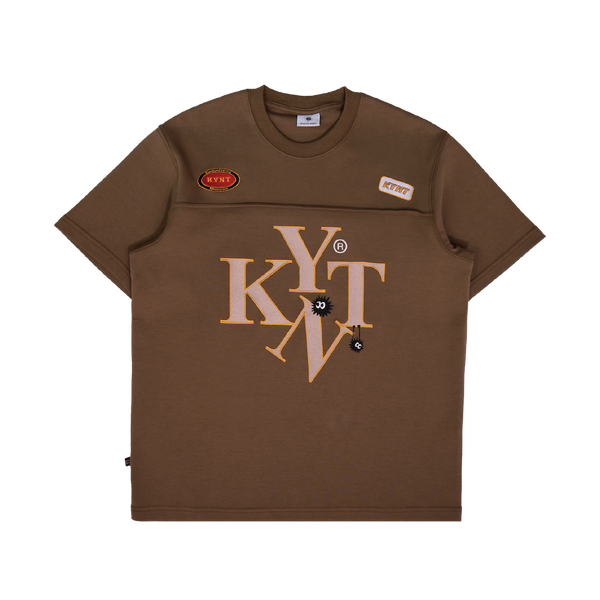 Typeface Embroidery Patches Tee Brown