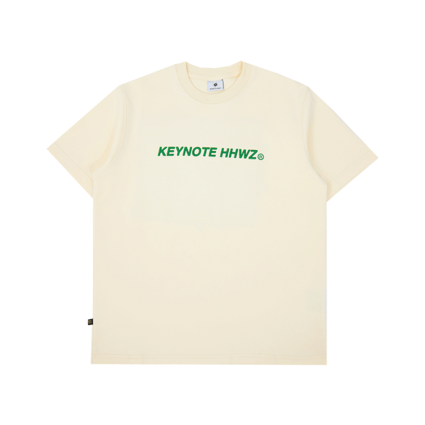 Typeface Embroidery Tee Cream White