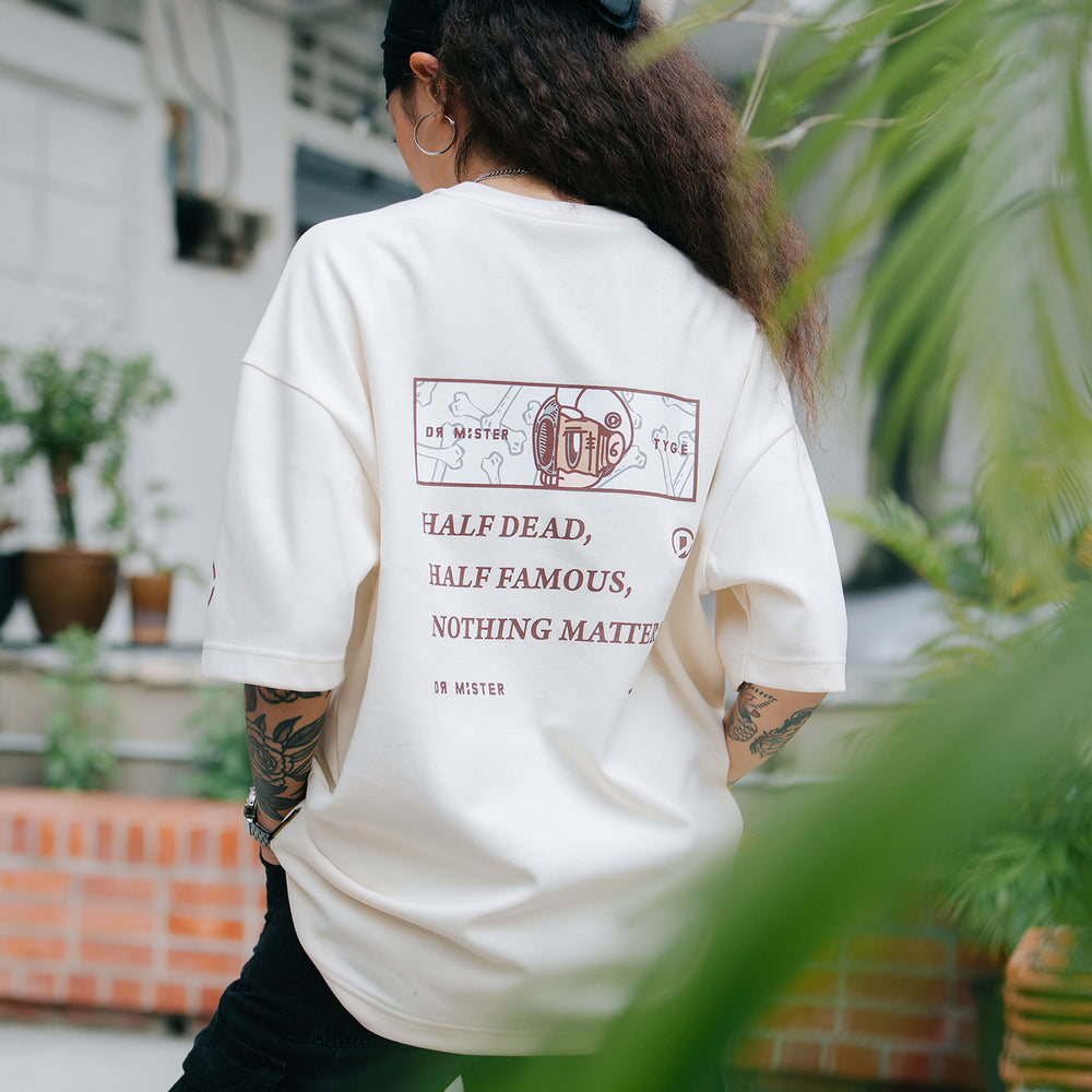 Bones Broad Tee - Cream