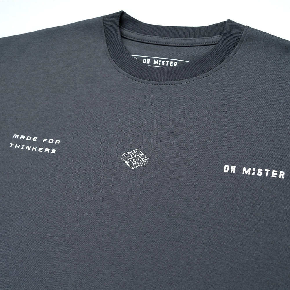 Chrome Abbr Broad Tee - Grey