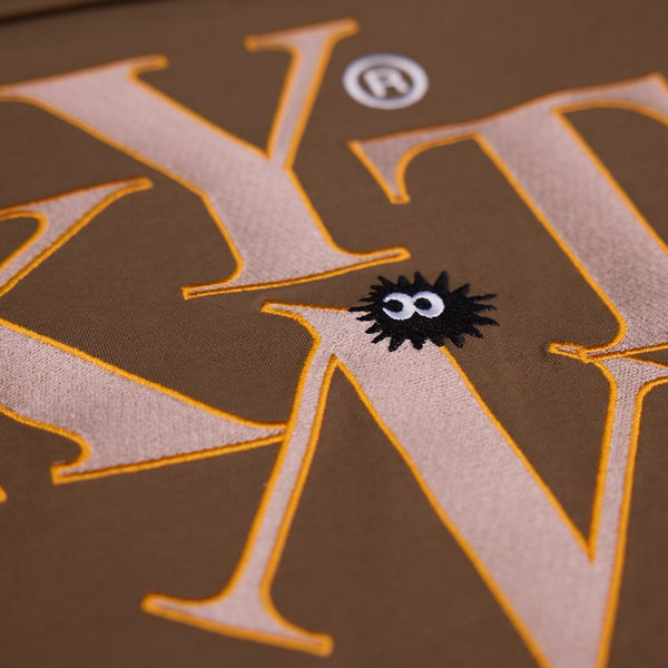 Typeface Embroidery Patches Tee Brown