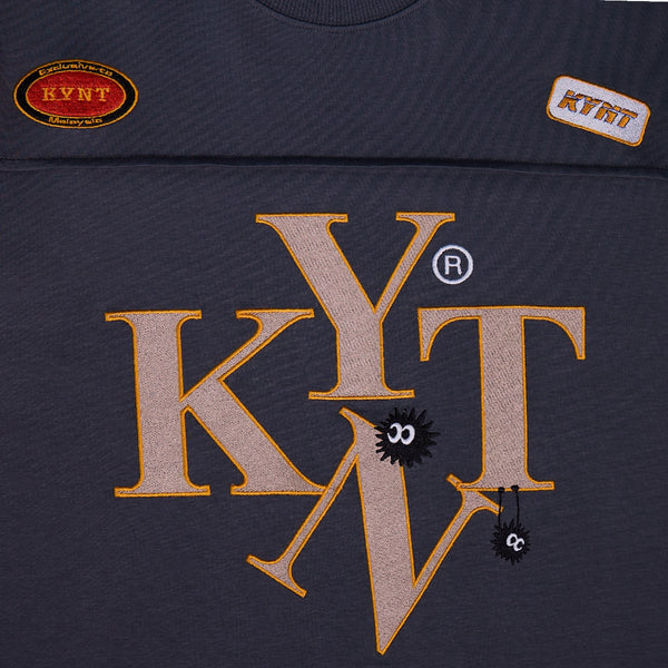 Typeface Embroidery Patches Tee Grey