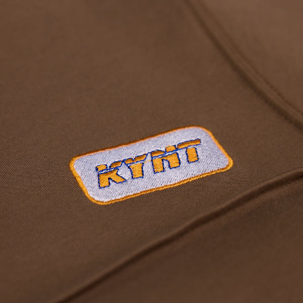Typeface Embroidery Patches Tee Brown