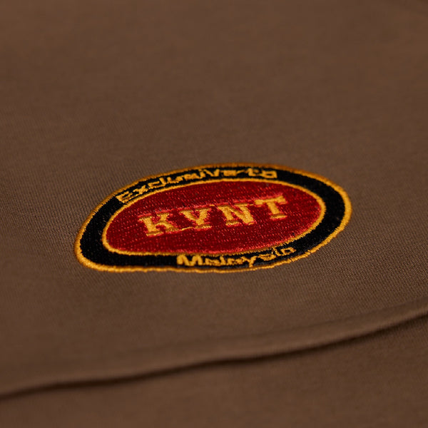 Typeface Embroidery Patches Tee Brown