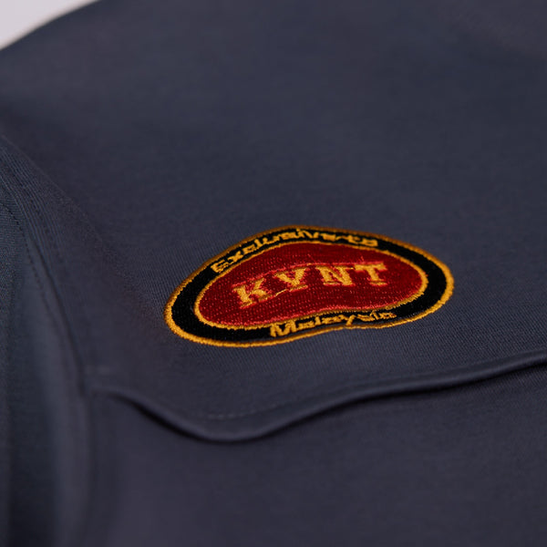 Typeface Embroidery Patches Tee Grey