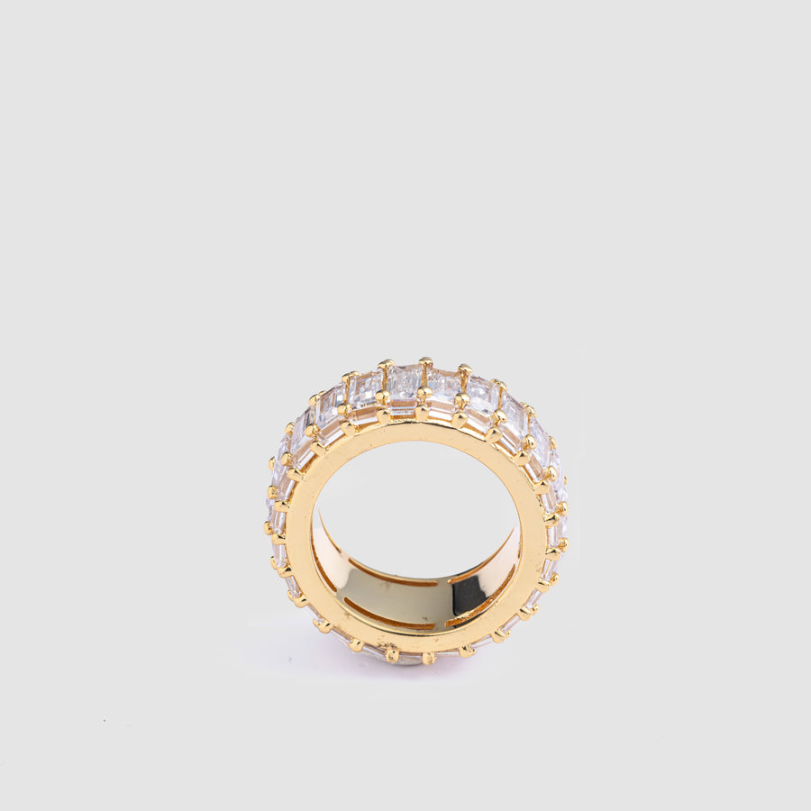 Emerald Cubic Ring Gold