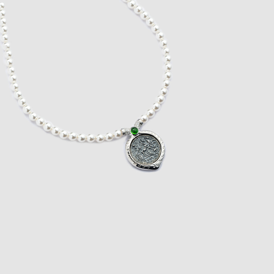 EK Bunny Statement Pearl Chain Silver