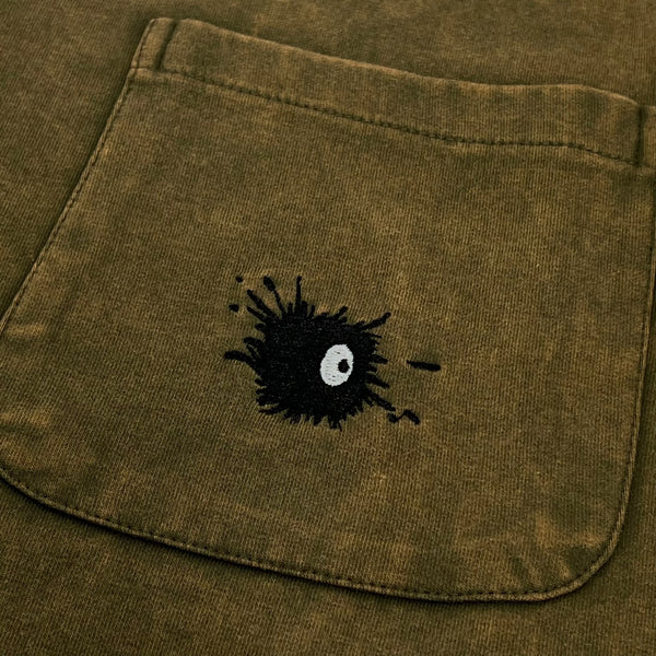 Stoned Wash Echinoidea Pocket Tee < Green >