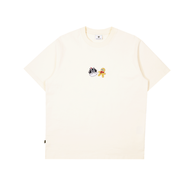 Vintage Lunar Flannel Logo Washed Tee Cream