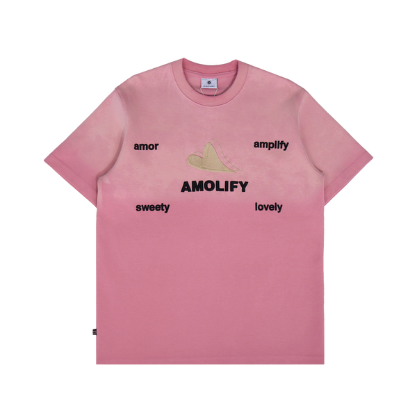 Asmolify Stoned Wash Tee < Pink >