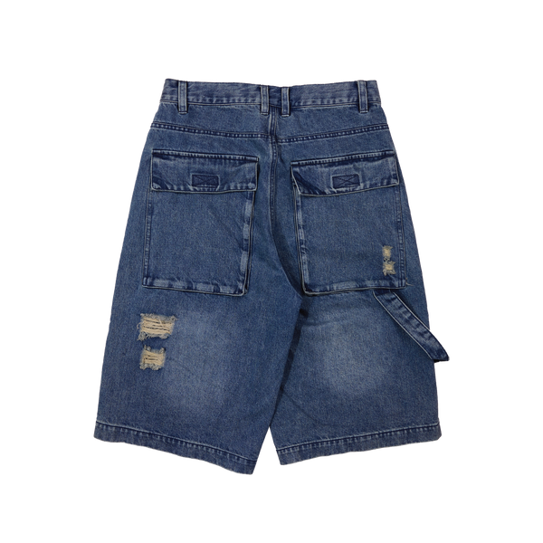 Vintage Lunar Flannel Patch Denim Shorts