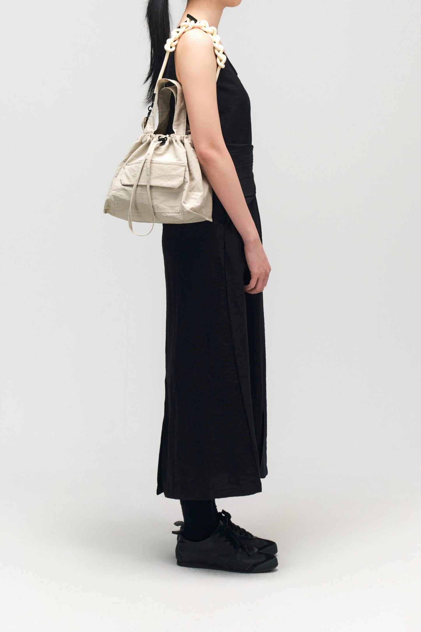 Small Classic Nylon Tote (Off White)