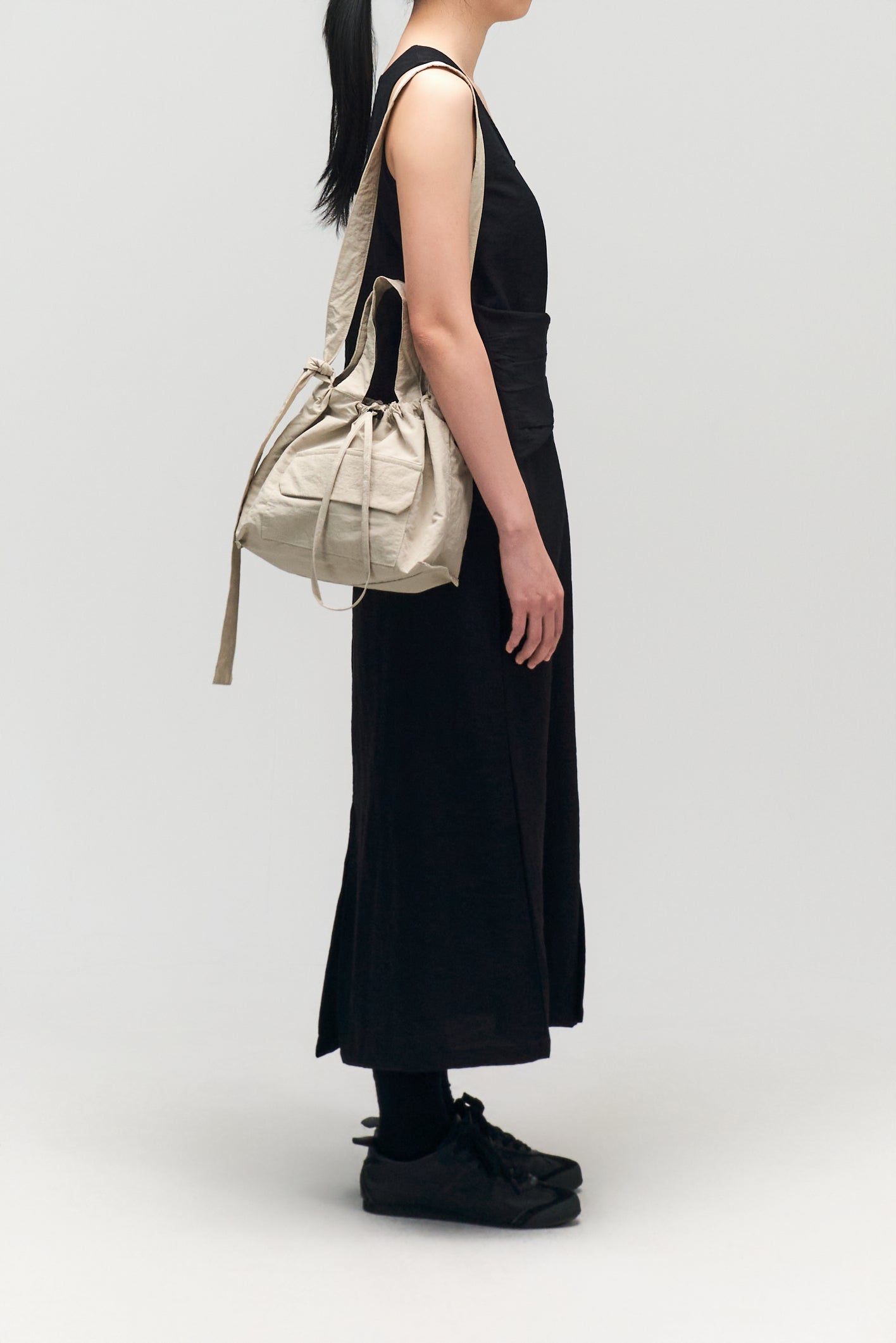 Small Classic Nylon Tote (Off White)