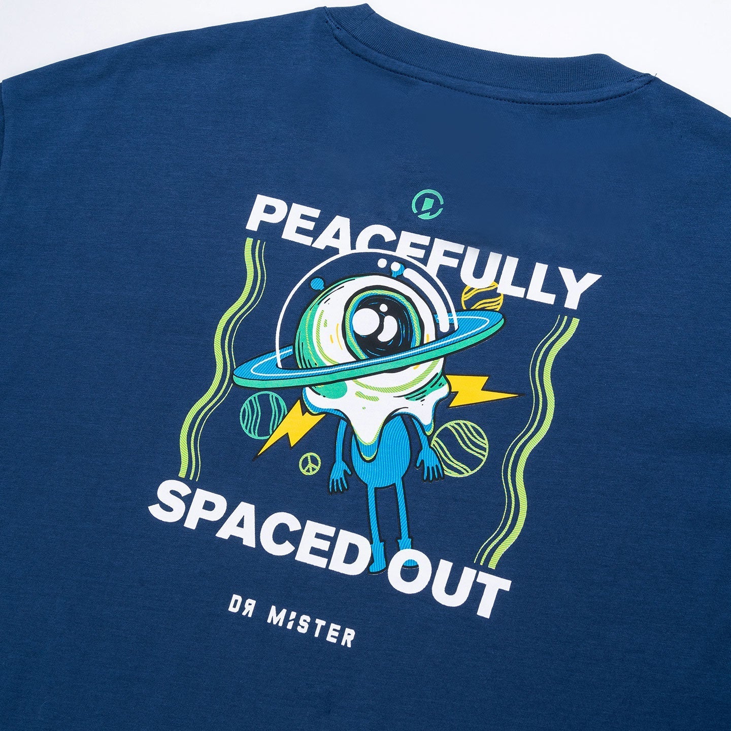 Spaced Out Broad Tee - Deep Blue