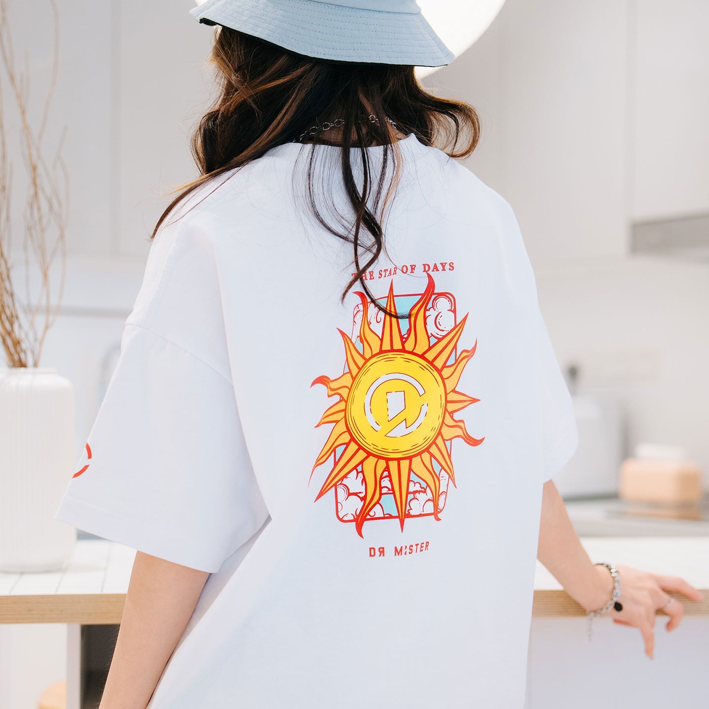 The Sun Broad Tee - White