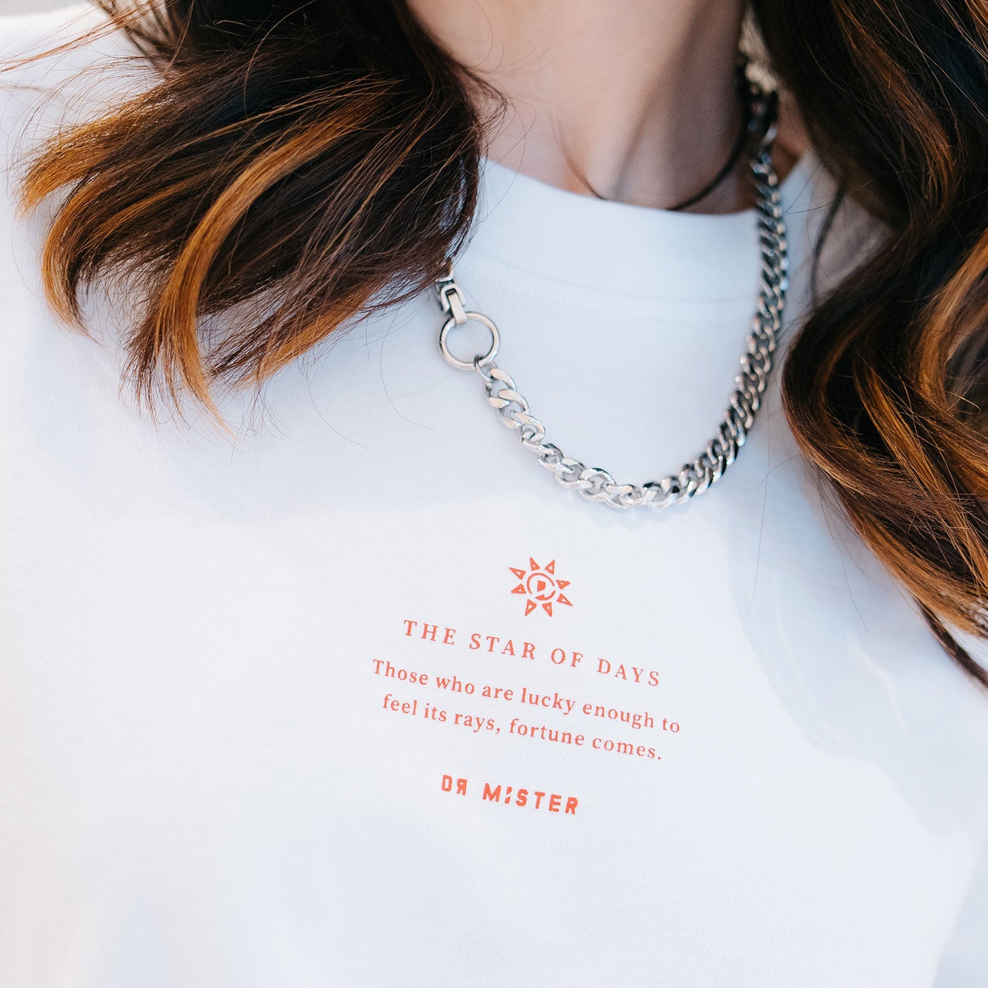 The Sun Broad Tee - White