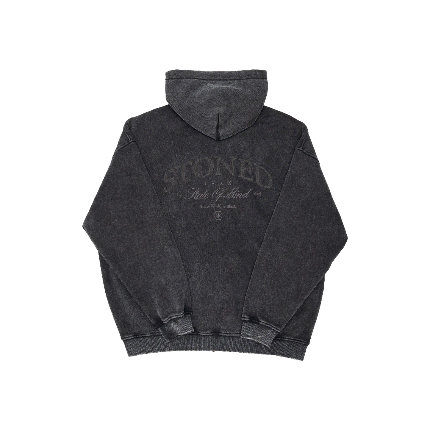 Void : Vintage Washed Zip Hoodie Black