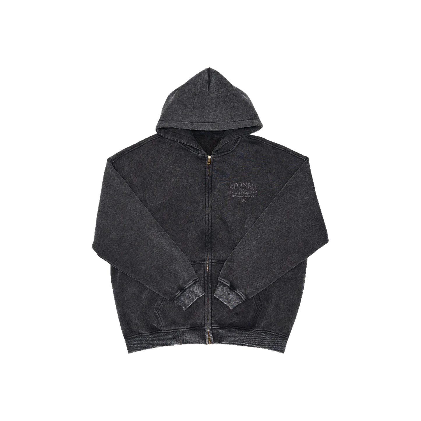 Void : Vintage Washed Zip Hoodie Black