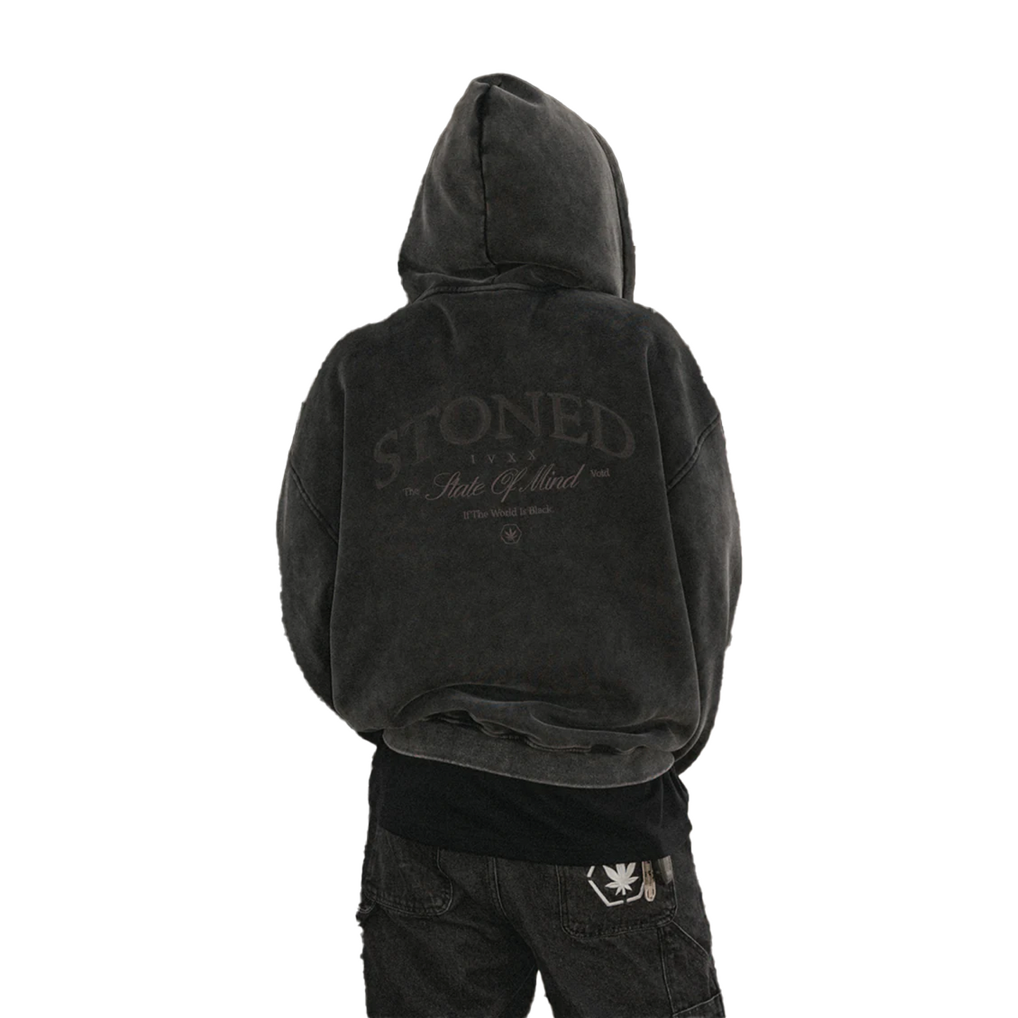 Void : Vintage Washed Zip Hoodie Black
