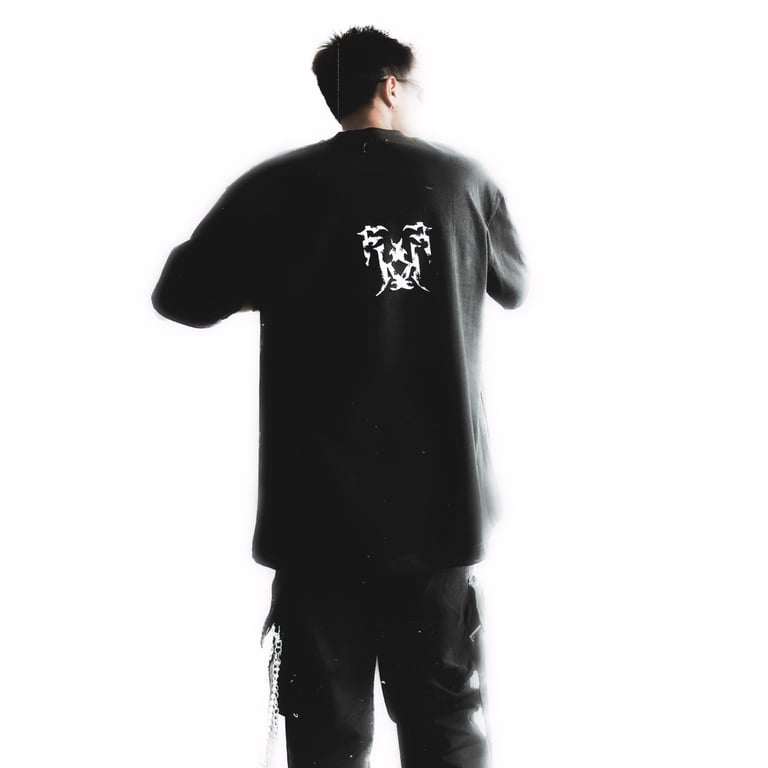 FK TEAR LOGO BLACK TEE