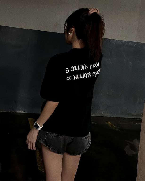 S23 TWO FACE LOGO BLACK TEE