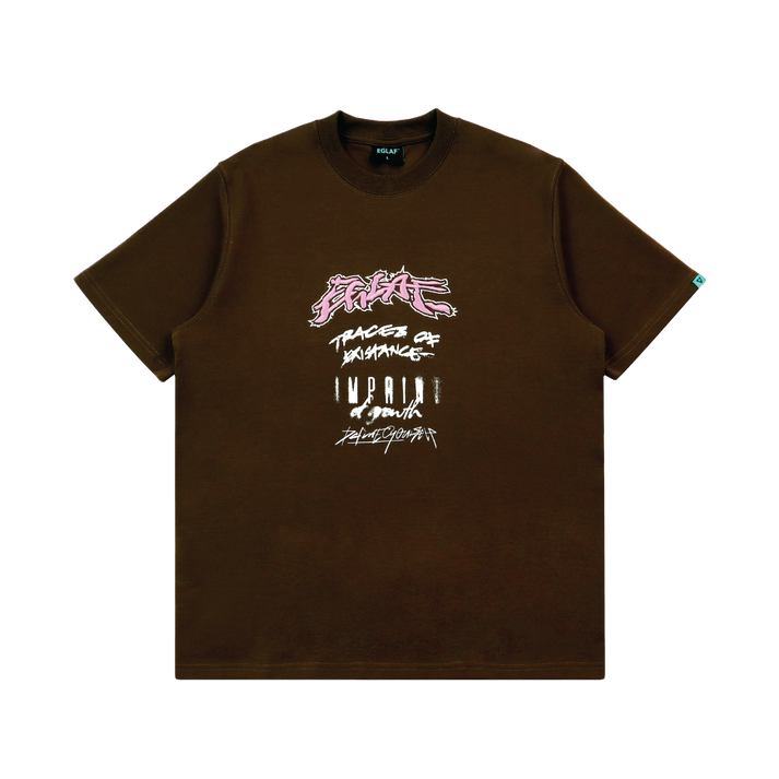 Fragments Mixed Typo Tee Brown