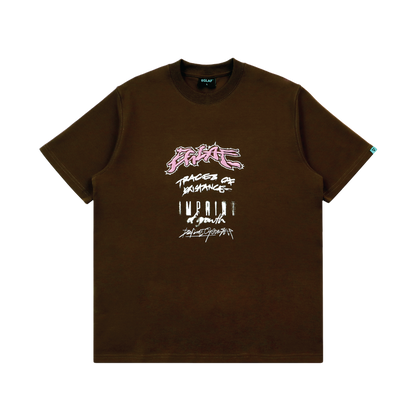 Fragments Mixed Typo Tee Brown