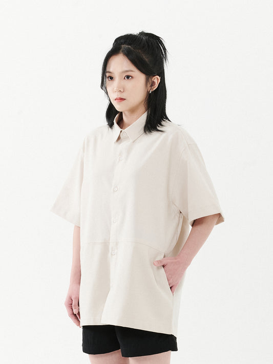 Side Down Pocket Shirt | Beige