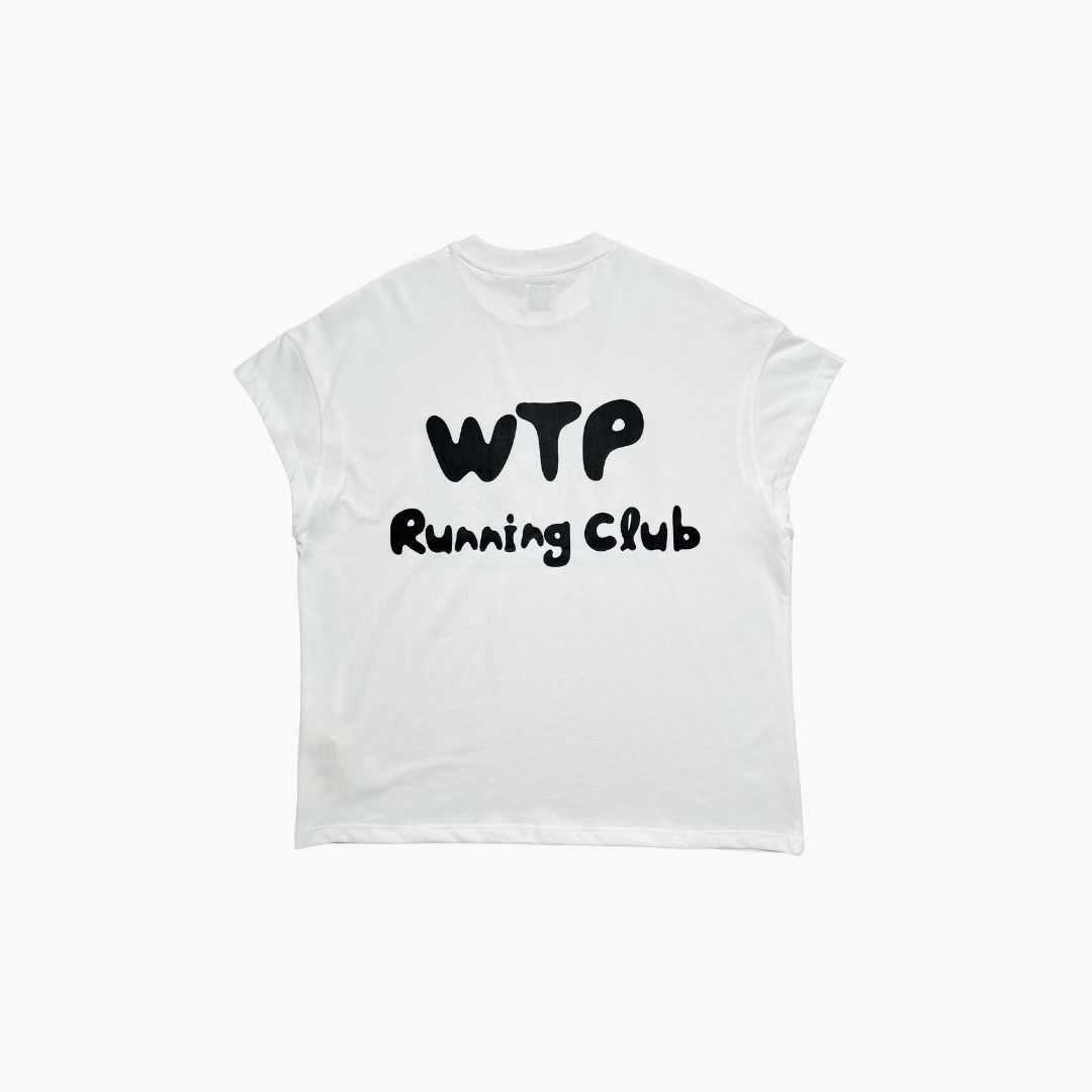 “RUNNING MAN” Sleeveless Tank Top | White