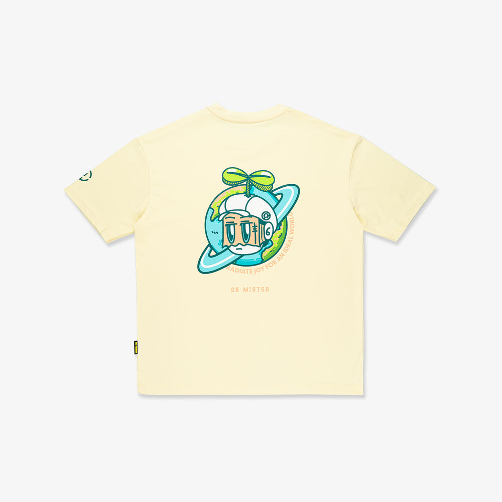 Planet Broad Tee - Cream Yellow