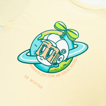 Planet Broad Tee - Cream Yellow