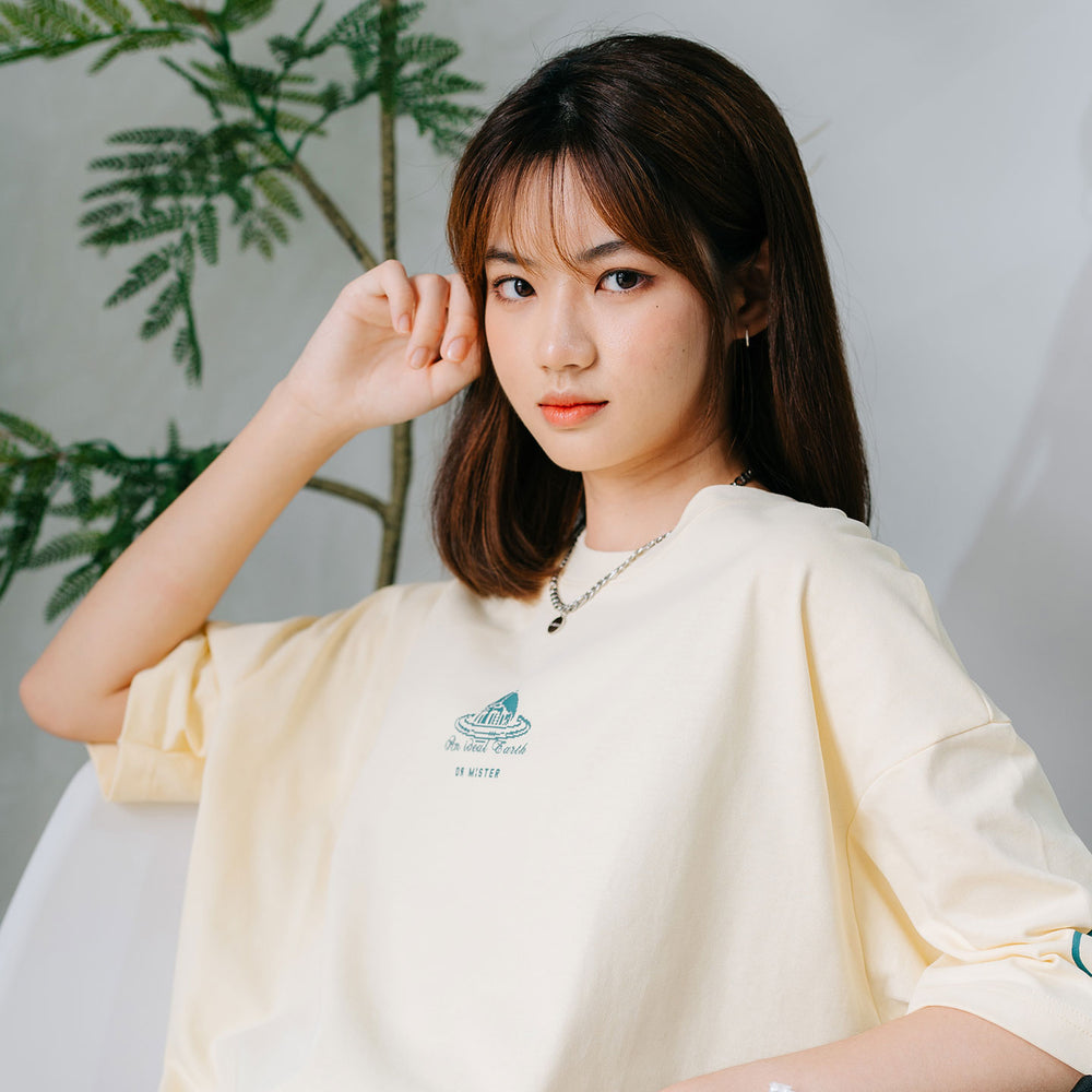 Planet Broad Tee - Cream Yellow