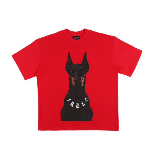 DOG HEAD LOGO RED TEE