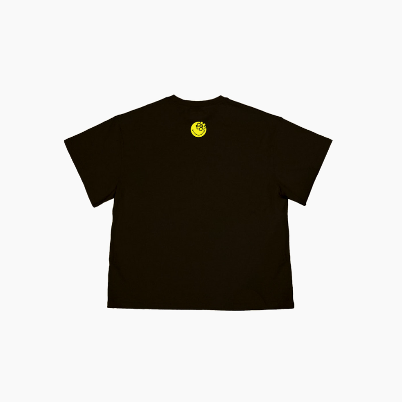 MELTING SMILEY TSHIRT | BLACK