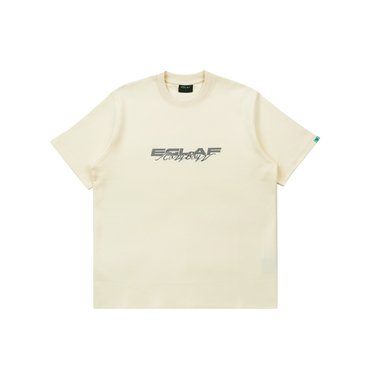 EGCB Embroidery logo Tee Cream White