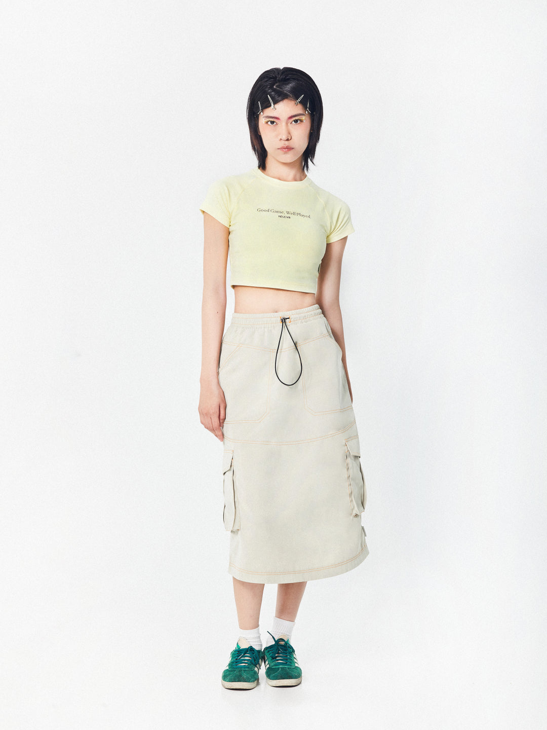 Midi Cargo Skirt | Khaki