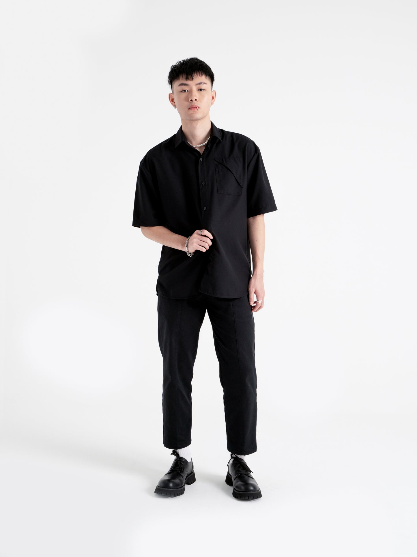 Irregular Pocket Shirt | Black