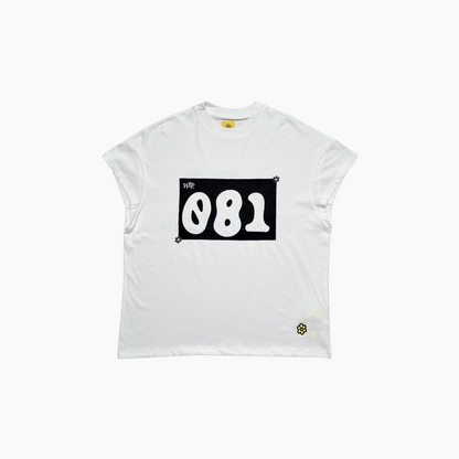 “RUNNING MAN” Sleeveless Tank Top | White