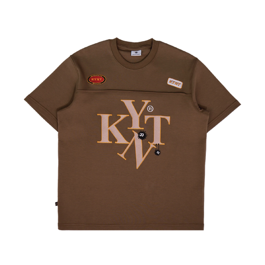 Typeface Embroidery Patches Tee Brown