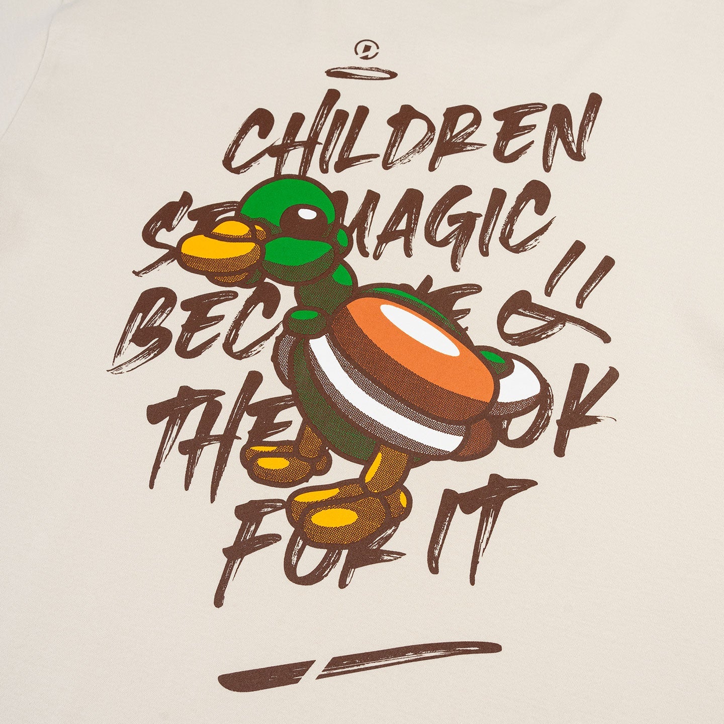 Balloon Duck Oversized Tee - Beige