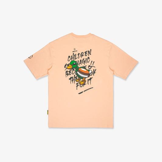 Balloon Duck Oversized Tee - Salmon Pink