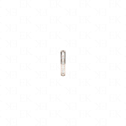 Single Iced Out Band Ring Silver