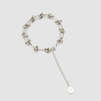 Loop Link Bracelet Silver Adjustable