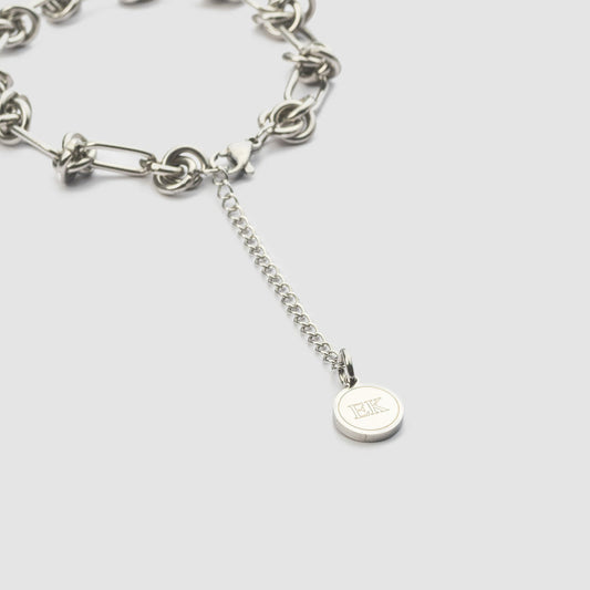 Loop Link Bracelet Silver Adjustable